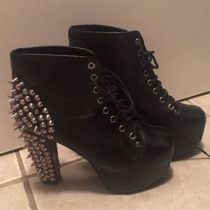 Jeffrey Campbell Lita Spike Black Booties